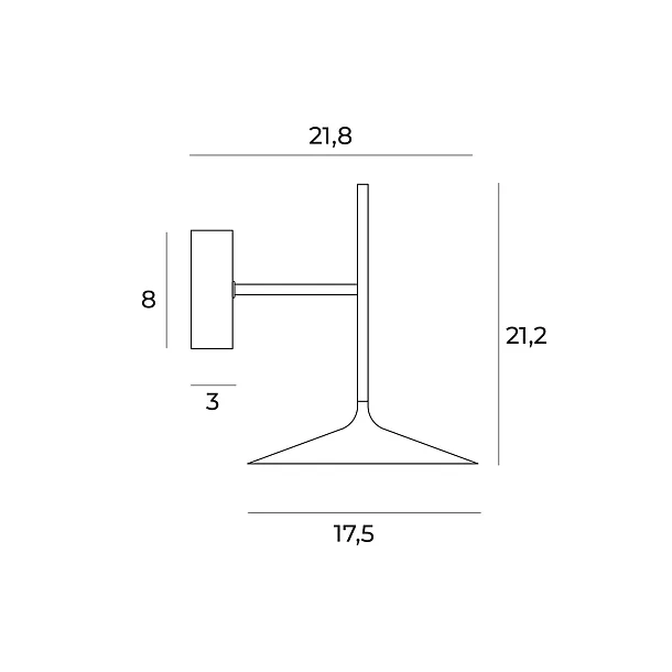 Maxlight Hana Kinkiet Złoty W0304