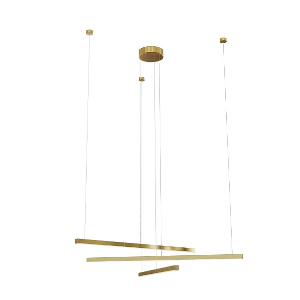 Lampa Wisząca Trio 3  Ściemnialna Złoto Szczotkowane od Maxlight