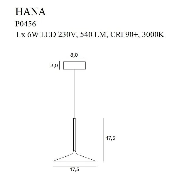 Lampa Wisząca Hana Czarna od Maxlight