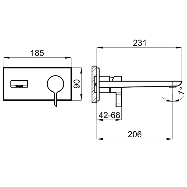 Noken Oxo Bateria Umywalkowa Podtynkowa Chrom 100283338