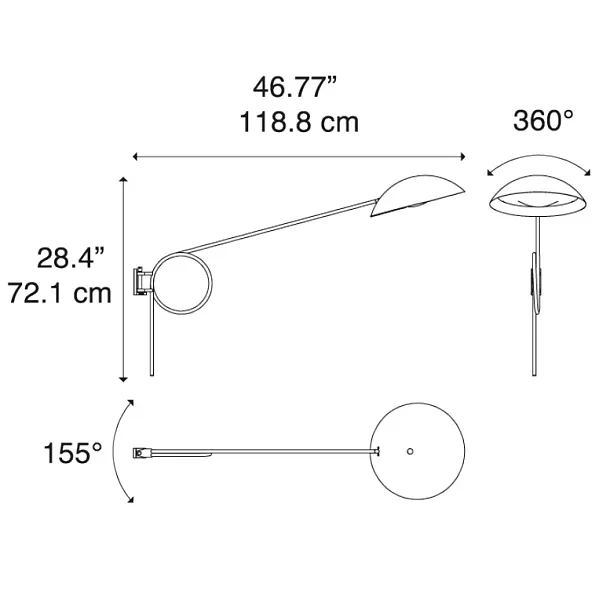 Diesel Living with Lodes Spring Lampa Ścienna Czarna 51451 2000