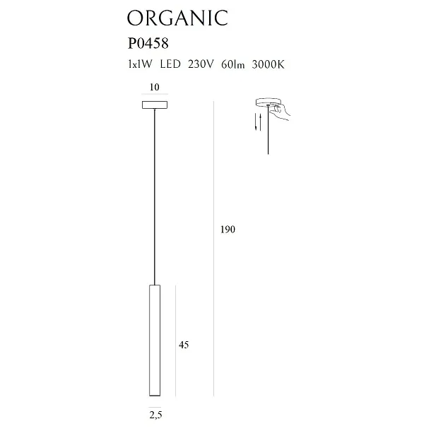 Lampa Wisząca Organic Miedź Szczotkowana od Maxlight