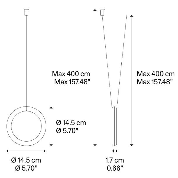 Lodes IVY V Lampa Wisząca Czarny Mat 3000K 17820 2035