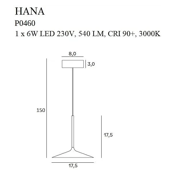 MAXLIGHT P0460 HANA LAMPA WISZĄCA