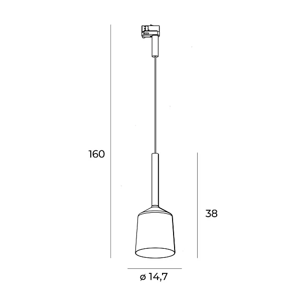 Maxlight Tulipe Lampa do Szynoprzewodu Czarna S0018