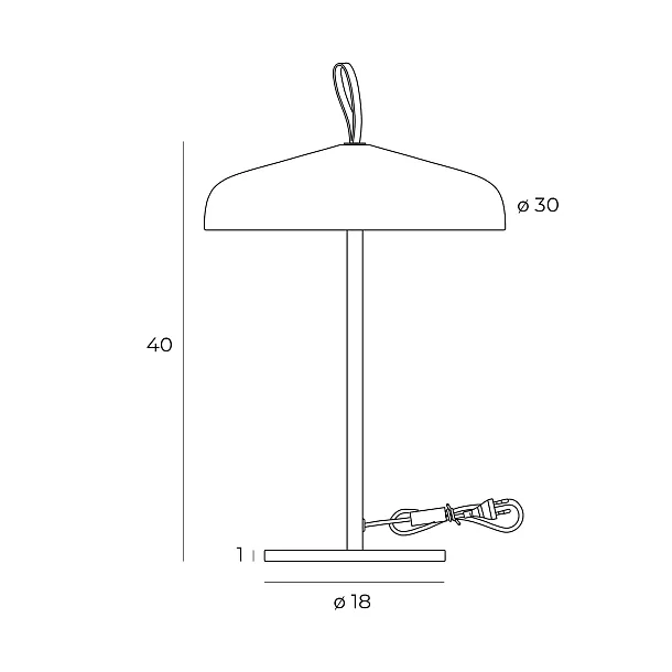 Maxlight Nord Lampa Stołowa Czarna T0049