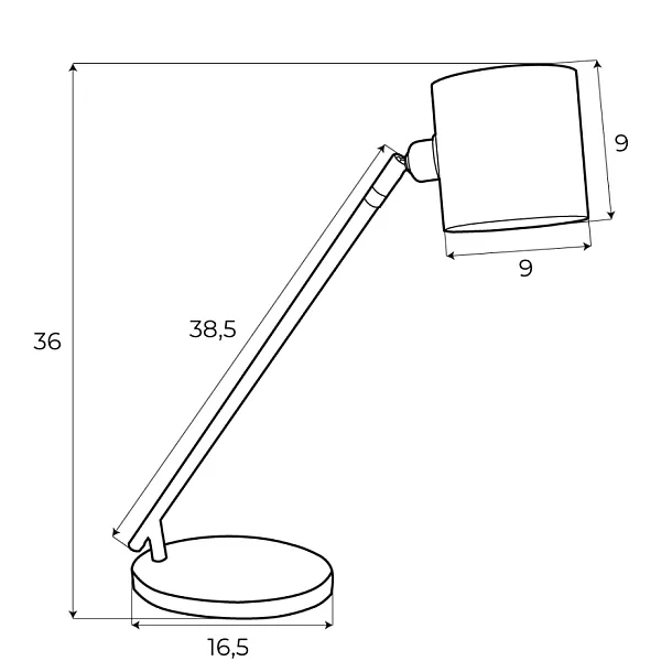 Maxlight Laxer Lampa Biurkowa Czarna T0051