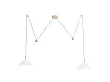 Lampa Wisząca Vulcano II Biała/Złota od Maxlight