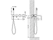 Mobi Northern Copper Brushed Bateria Wannowa 4-otworowa podtynkowa Mosiądz Szczotkowany NZW4238CB