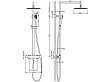 Mobi Northern Copper Brushed Zestaw Natryskowy Nadtynkowy Termostatyczny Mosiądz Szczotkowany NZPT4265CB