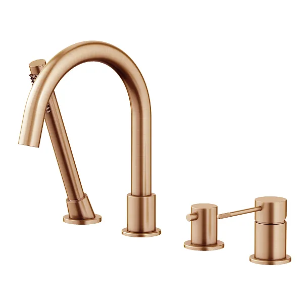 Mobi Northern Copper Brushed Bateria Wannowa 4-otworowa Miedź Szczotkowana NZW4235CB