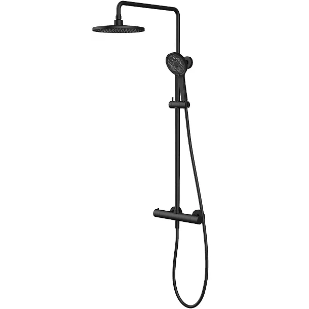 Kolumna natryskowa Nature Black Termostat – Eleganckie Czarne Wykończenie