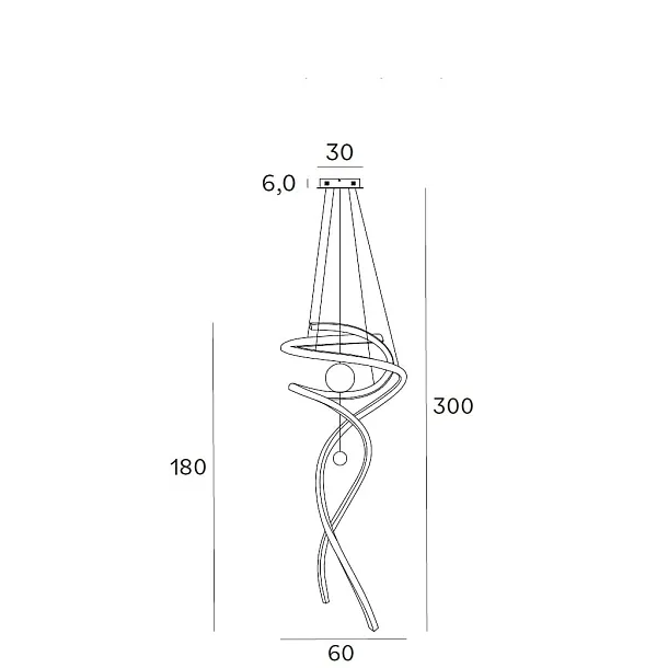 Lampa Wisząca Ritz Chrom od Maxlight