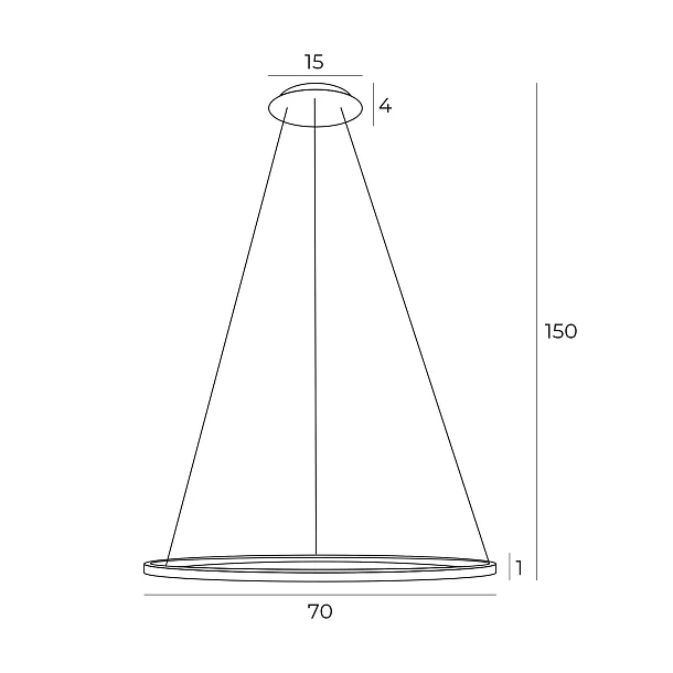 Maxlight Queen Lampa Wisząca 70 cm Złoto Szczotkowane P0494