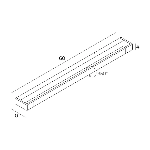 Kinkiet Flink Biały 60cm IP44 od Maxlight