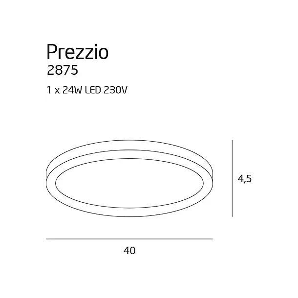 MAXLIGHT 2875 PLAFON PREZZIO ROUND