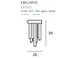 Plafon Organic Copper Mały Ściemnialny od Maxlight