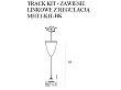 Track  Zawiesie linkowe z uchwytem 200cm czarne od Maxlight