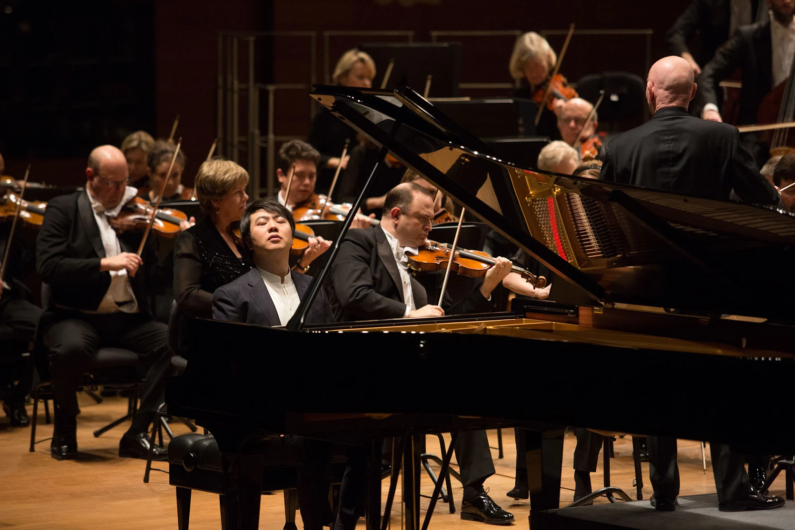 Orkiestra grająca w ramach Narodowego Forum Muzyki we Wrocławiu.