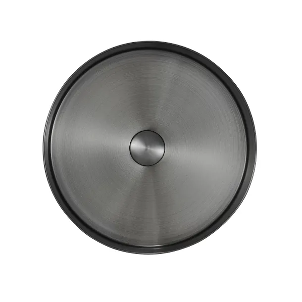 MOBI STEEL Umywalka Nablatowa 38x11 Gunmetal Brushed