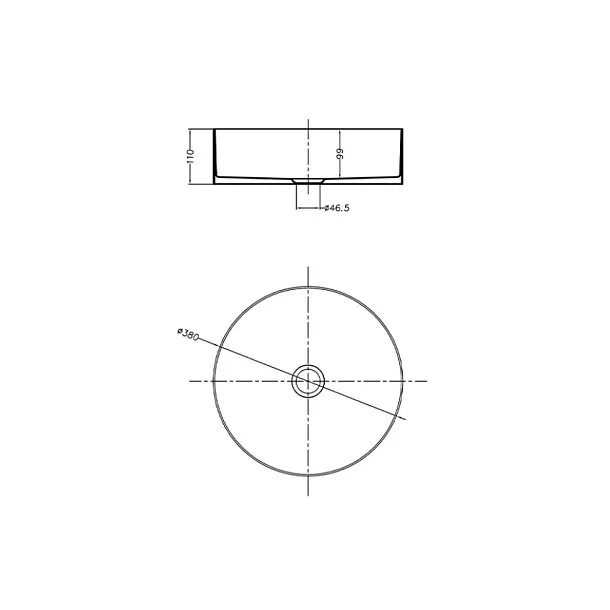 Orodesigne Umywalka nablatowa 38x11 stal nierdzewna BRUSHED GRAPHITE ST.38.11.BG