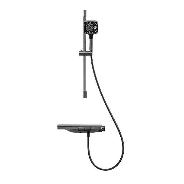 Termostatyczny Natynkowy Zestaw Wannowy witch System Gunmetal Brushed Grafit Szczotkowany od Mobi