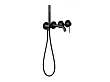Mobi Northern Black Matt Bateria Wannowa 4-otworowa Podtynkowa Czarny Mat NZW4238BM