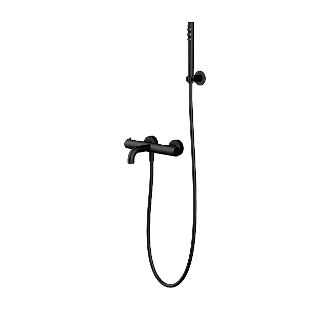 Mobi Northern Black Matt Bateria wannowa termostatyczna z słuchawką prysznicową i wężem Czarny Mat NZW4234BM