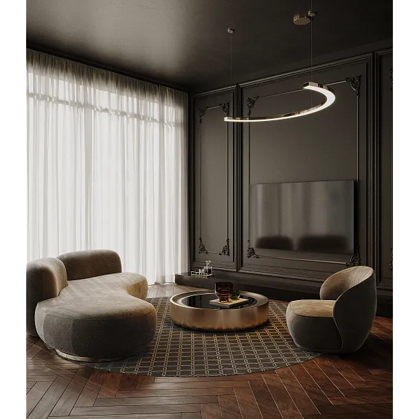 Lampa Wisząca Lotus 33W Brushed Bronze od Maxlight
