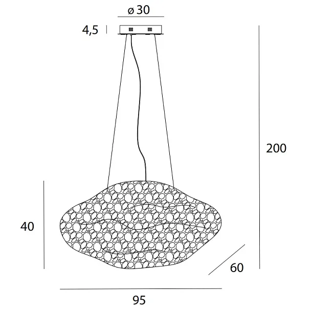 Lampa Wisząca Stardust Czarna od Maxlight