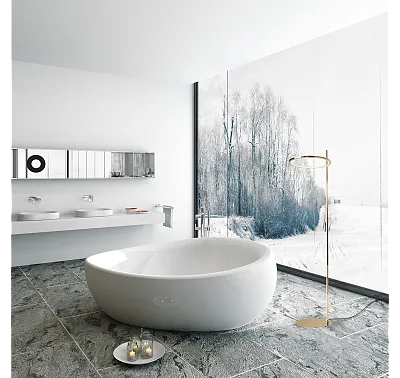 Lampa Podłogowa Lozanna Złota 27W od Maxlight