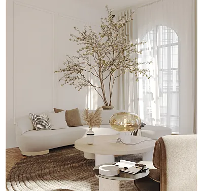 Lampa Stołowa Moonstone Amber Glass White Marble od Maxlight