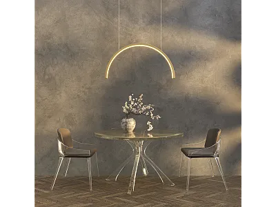 Lampa Wisząca Trio Arc I Złoto Szczotkowane od Maxlight