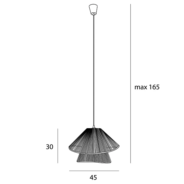 Lampa Wisząca Amalfi II Natural od Maxlight