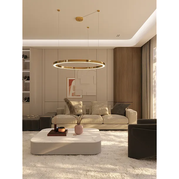 Lampa Wisząca  Luxury Złota Ściemnialna 110cm od Maxlight