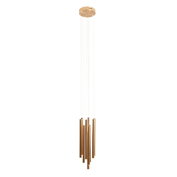 Lampa Wisząca Organic 10x Złoto Szczotkowane Mała Ściemnialna od Maxlight