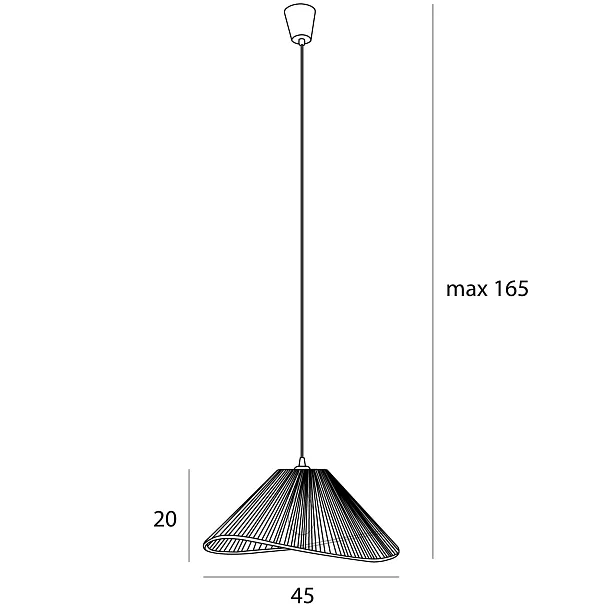 Lampa Wisząca Amalfi I Black od Maxlight