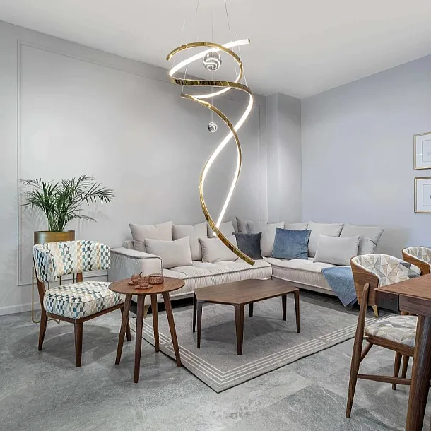 Lampa Wisząca Ritz Złoto Szczotkowane od Maxlight