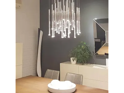Lampa Wisząca Organic Chrom 33x1 Ściemnialna od Maxlight