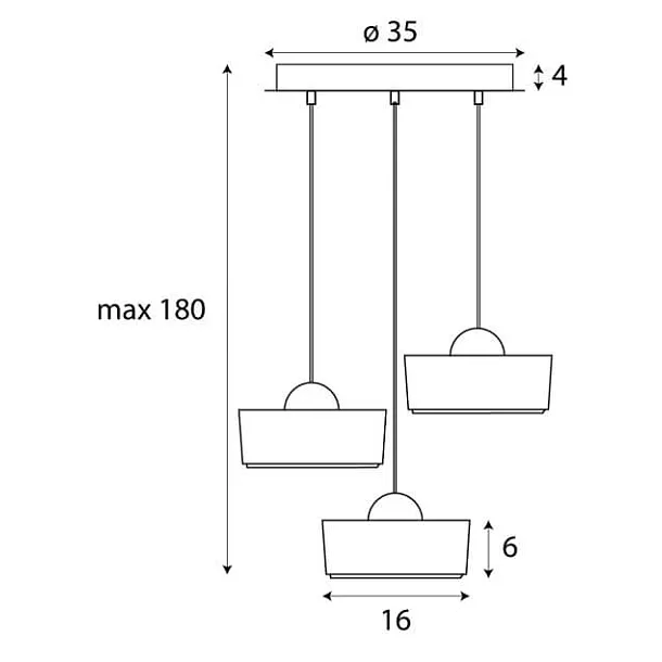 Lampa Wisząca Lipari III od Maxlight