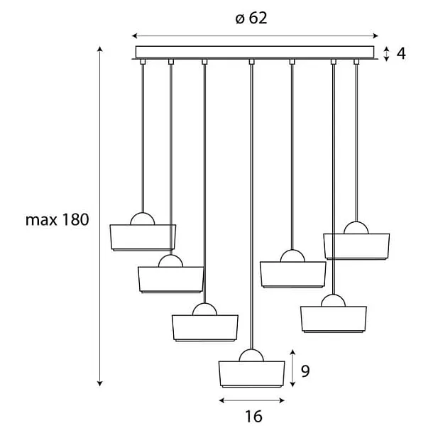 Lampa Wisząca Lipari VII od Maxlight