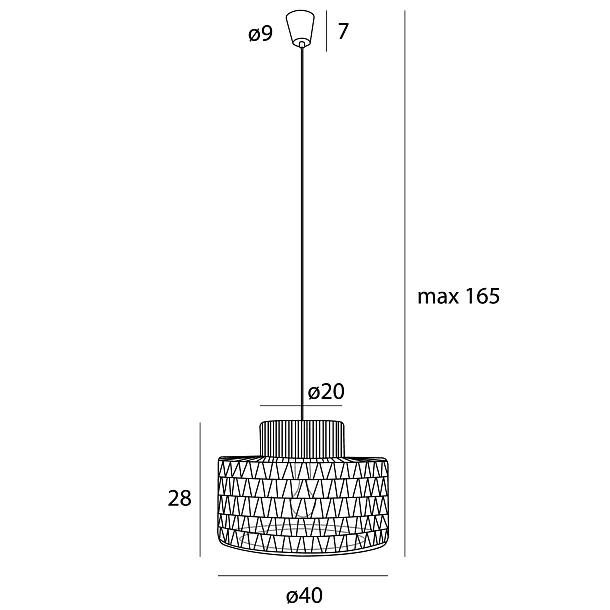 Lampa Wisząca Raffle od Maxlight