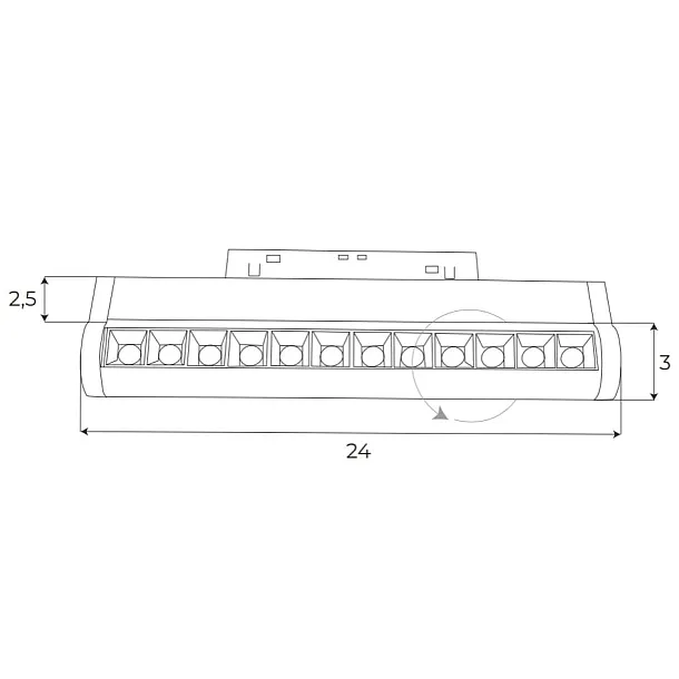 Lampa Liniowa Magnetyczna Magnetic Czarna System Dali 12W 741LM 3000K od Maxlight