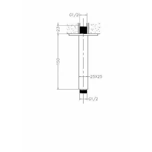 Mobi Northern Copper Brushed Ramię Deszczownicy Sufitowe, Szczotkowana Miedź GD1423CB