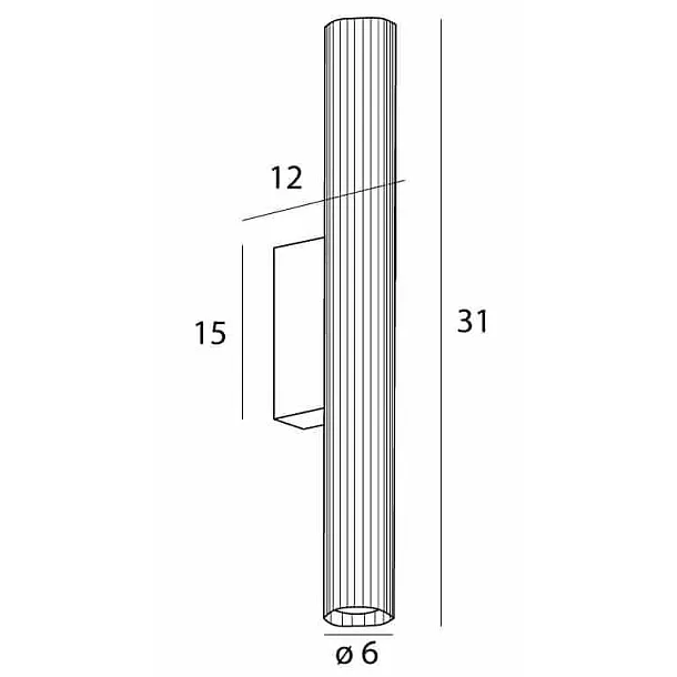 Kinkiet Fayette 31cm 6W Złoty IP44 3000K od Maxlight