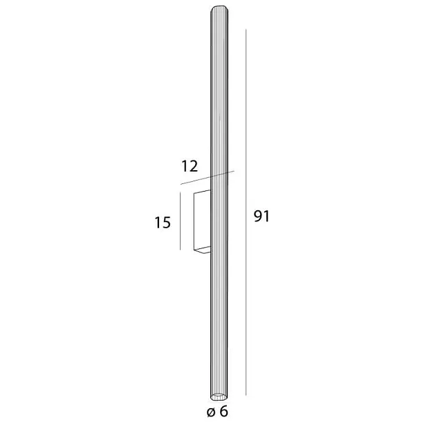 Kinkiet Fayette 91cm 18W Czarny IP44 3000K od Maxlight