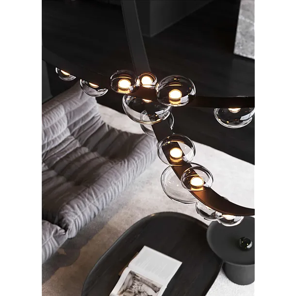 Bomma Dew Drops Lampa Wisząca 1/49/95304/1/BLACK/VEG/3000
