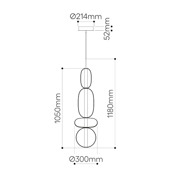 Bomma Pebbles Lampa Wisząca 1/95200/4/001+5/1180/A
