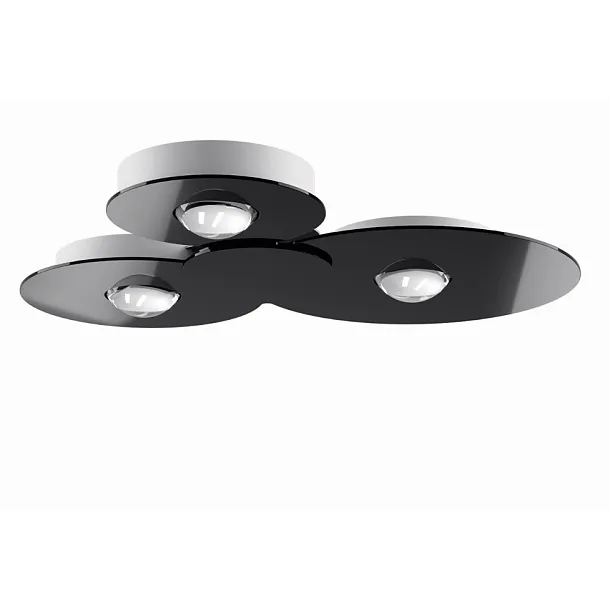 Lodes Bugia Triple Lampa Sufitowa/Plafon Czarny 16133 2227