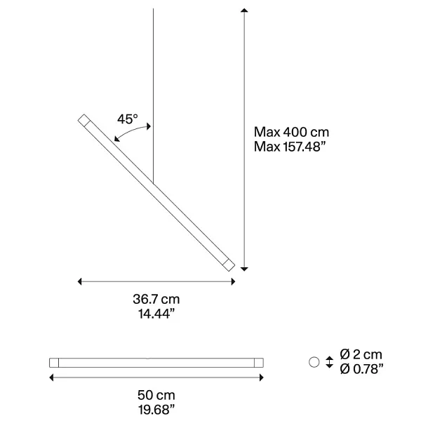 Lodes A-Tube Nano Duo Lampa Wisząca Złota 15825 5020